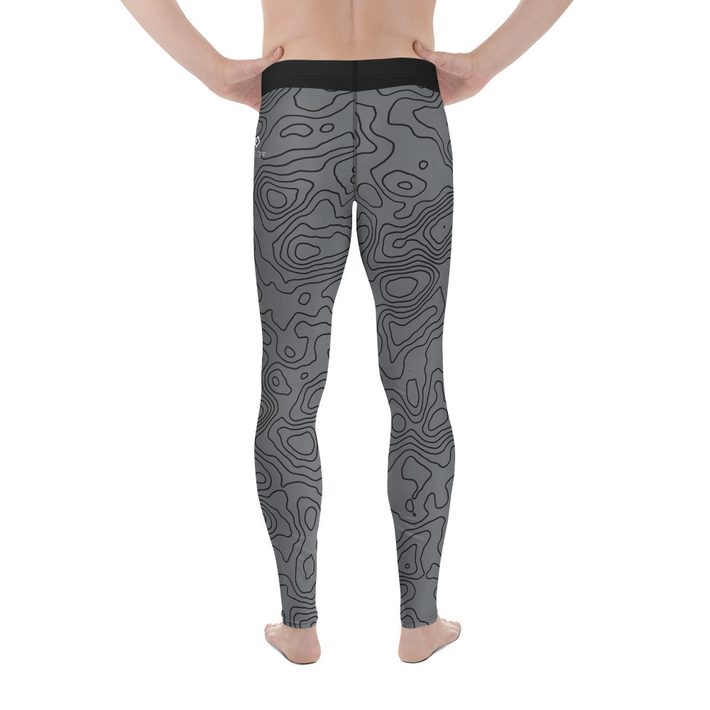 Men's Contour Base Layer Leggings – Grey, back (Printful mockup)