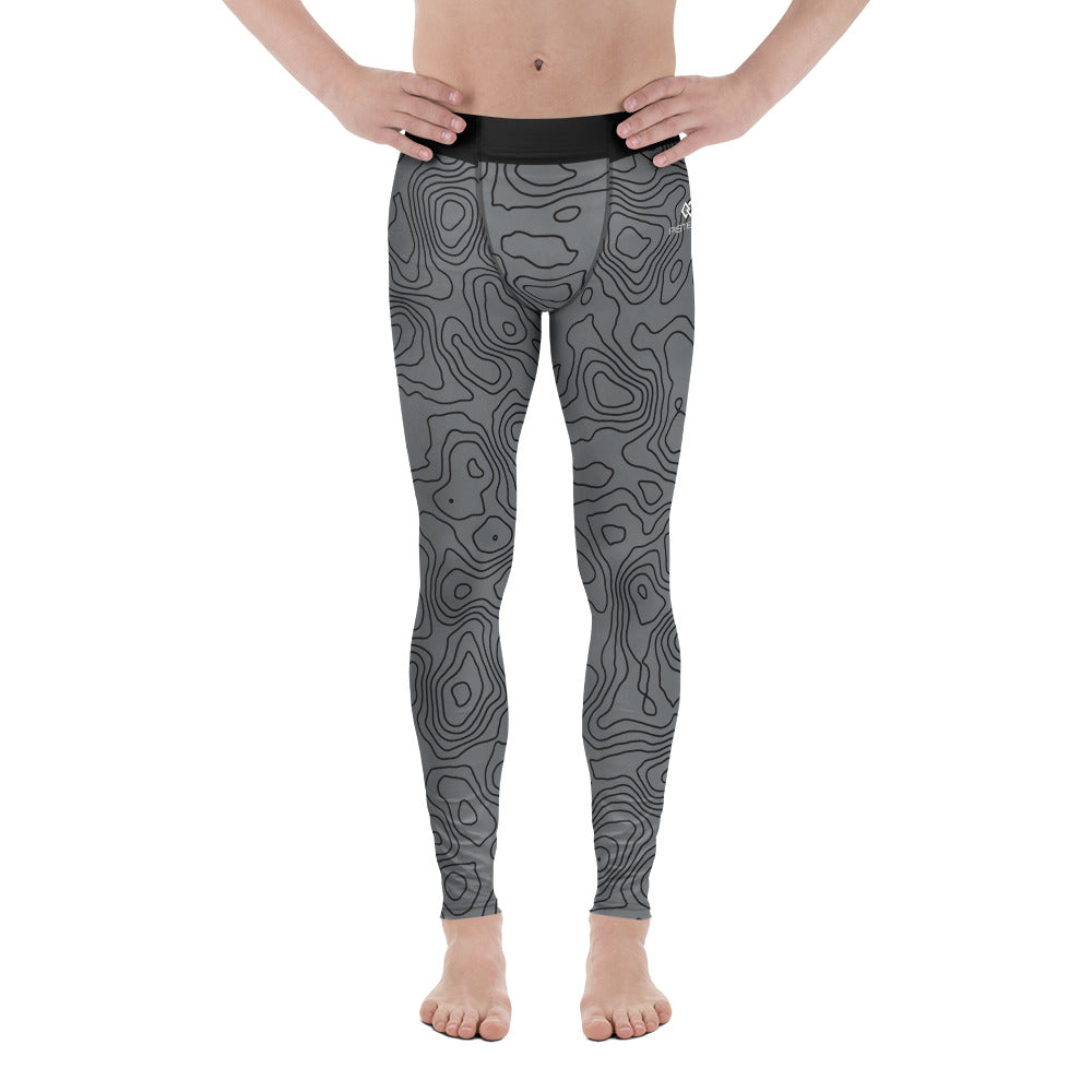 Men's Contour Base Layer Leggings – Grey, front (Printful mockup)