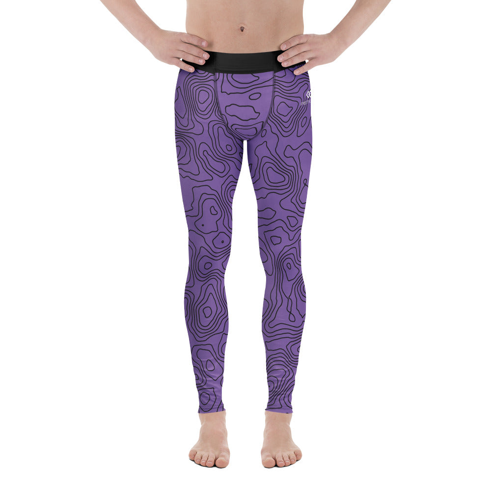 Men's Contour Base Layer Leggings – Purple, front (Printful mockup)