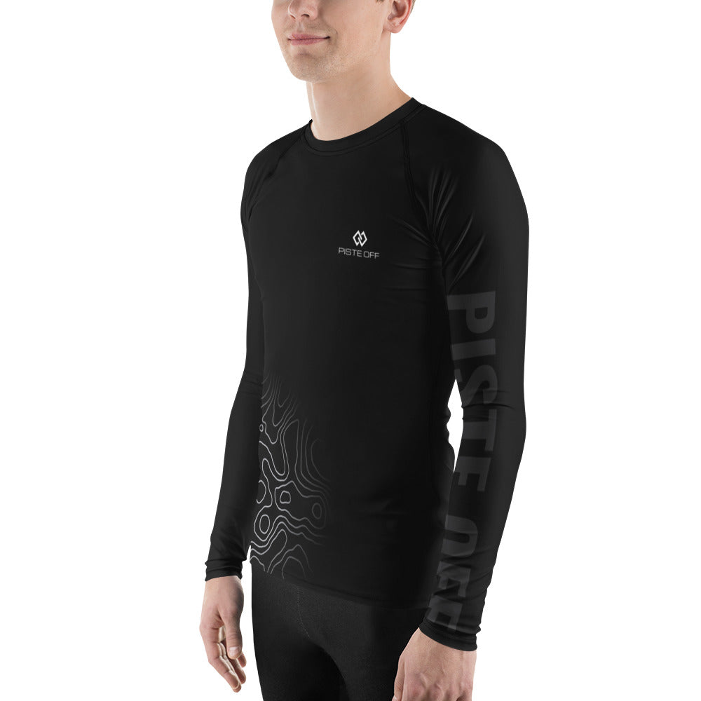 Men's Contour Base Layer – Grey, side view (Printful mockup)