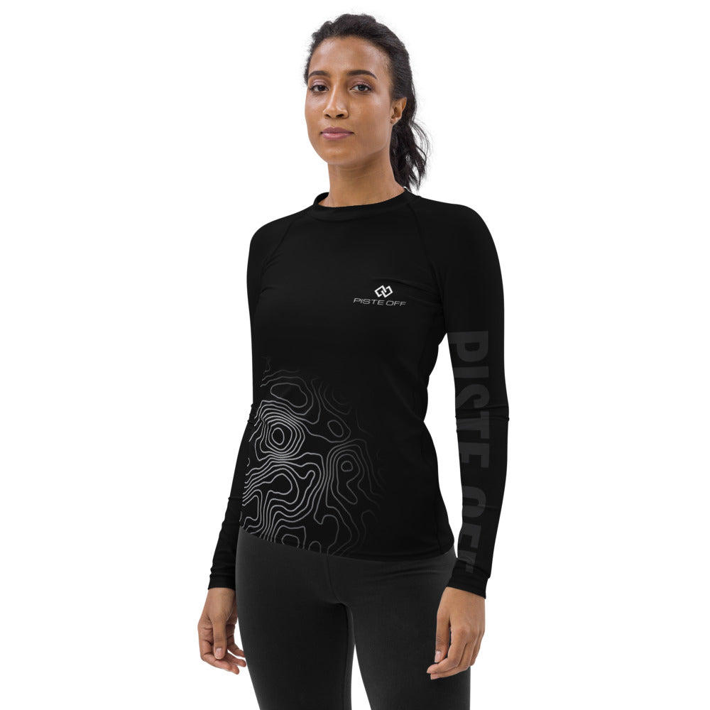 Women's Contour Base Layer – Grey, side view (Printful mockup)