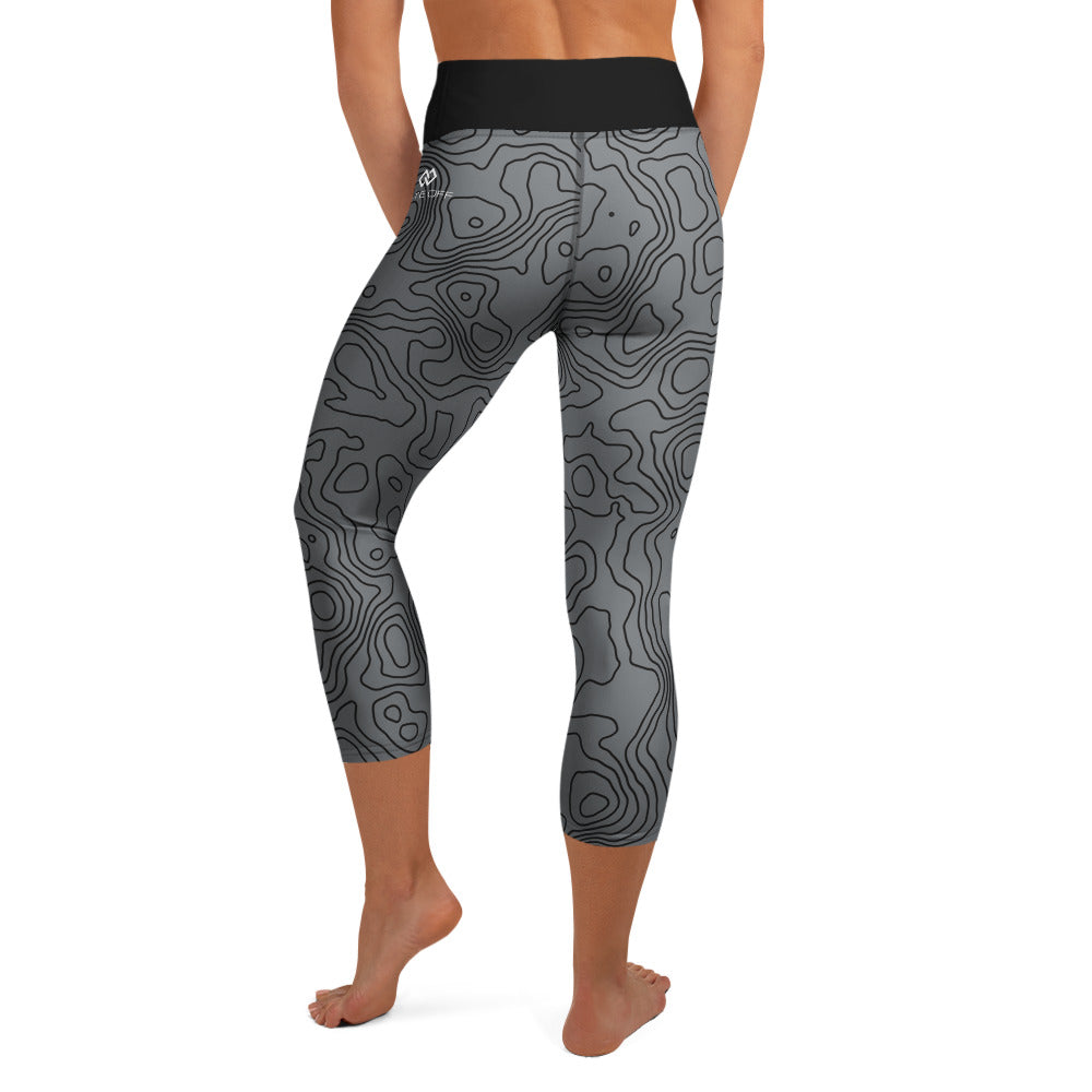 Women's Contour Base Layer Leggings – Grey, back (Printful mockup)