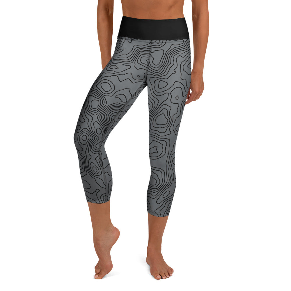 Women's Contour Base Layer Leggings – Grey, front (Printful mockup)