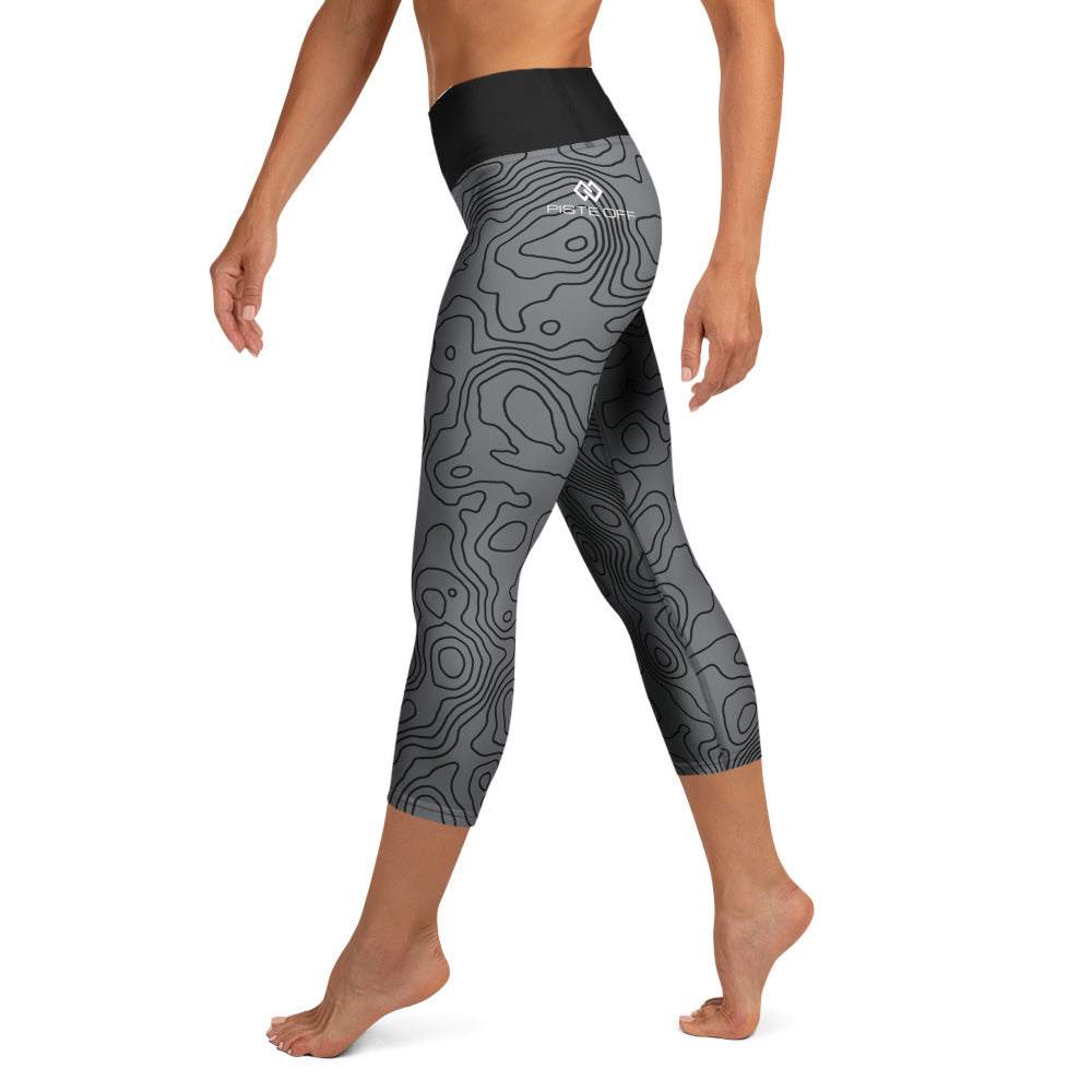 Women's Contour Base Layer Leggings – Grey, side view (Printful mockup)