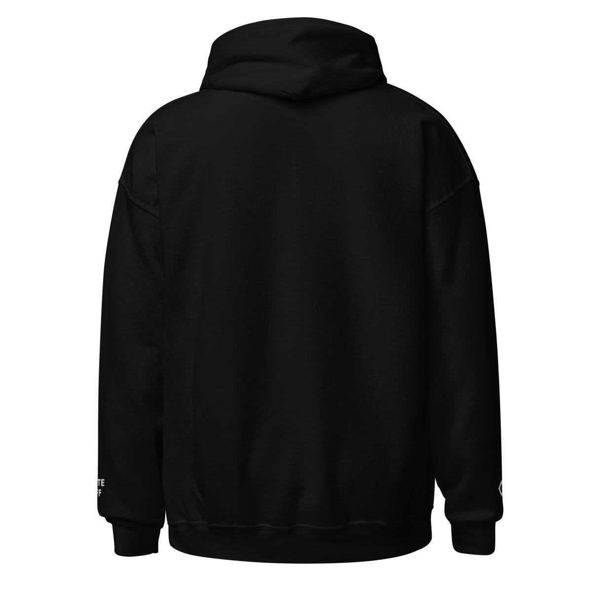Zermatt embroidered hoodie, black, back