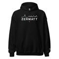Zermatt embroidered hoodie, black, front