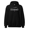 Chamonix embroidered hoodie, black, front