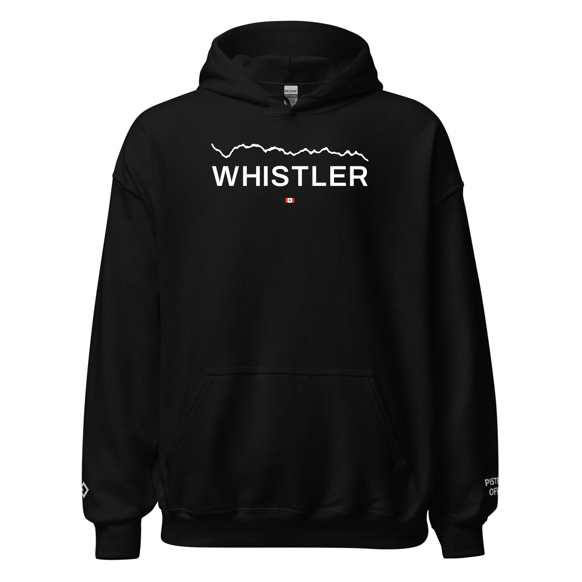 Whistler embroidered hoodie, black, front