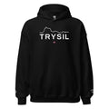 Trysil embroidered hoodie, black, front