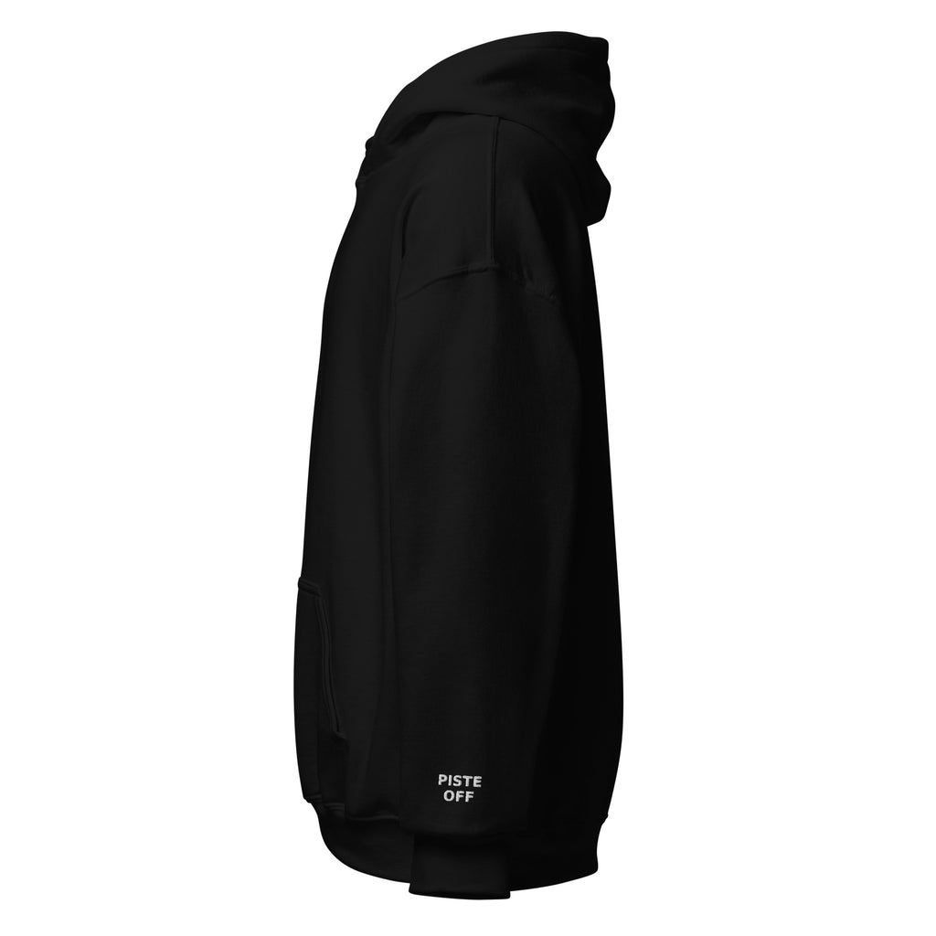 Val Thorens embroidered hoodie, black, left
