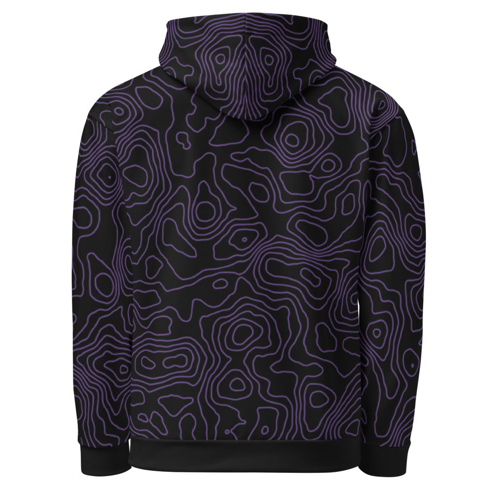 Contour Hoodie – back, flat (Printful mockup)