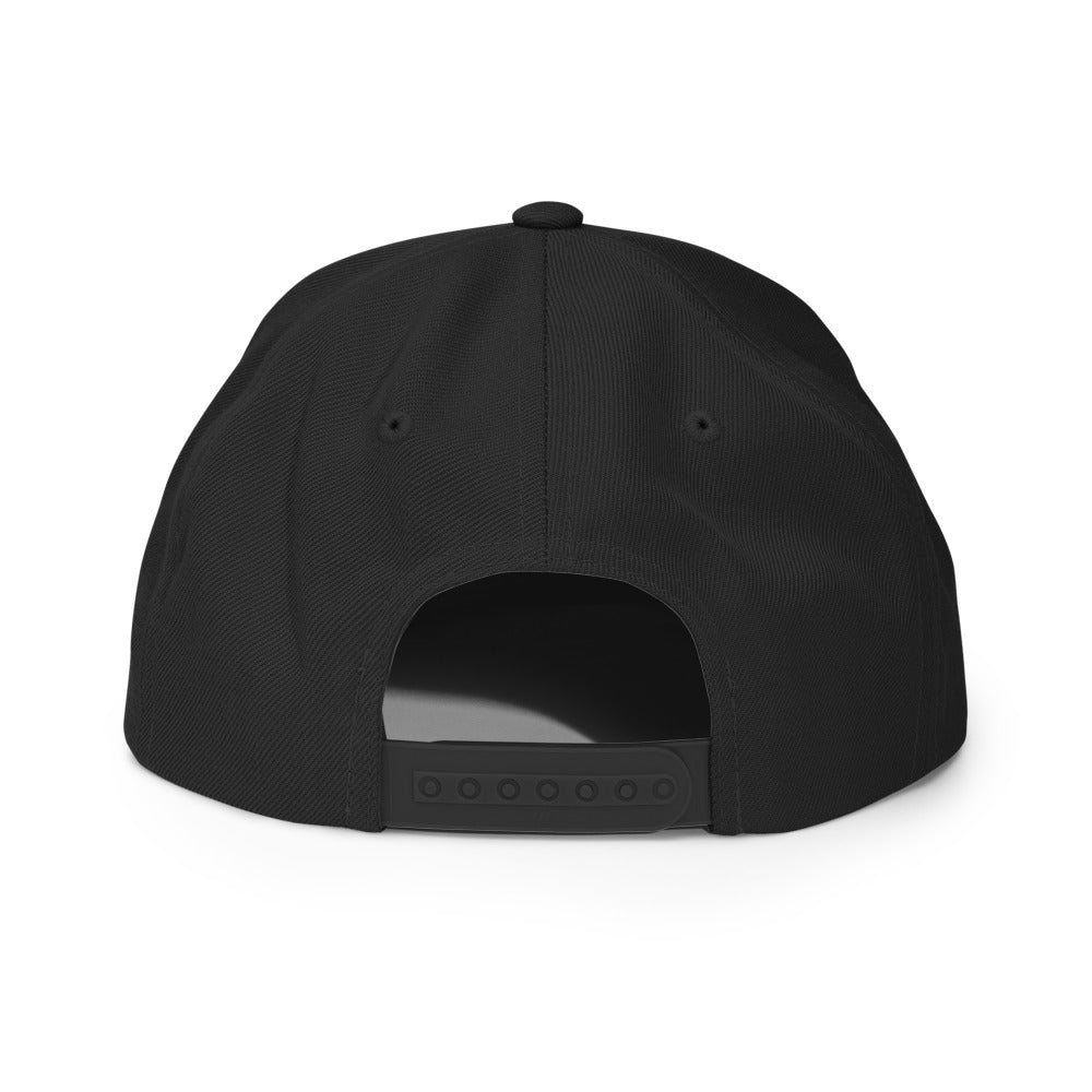 Double Diamond Snapback in Black, back