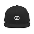 Double Diamond Snapback in Black, front