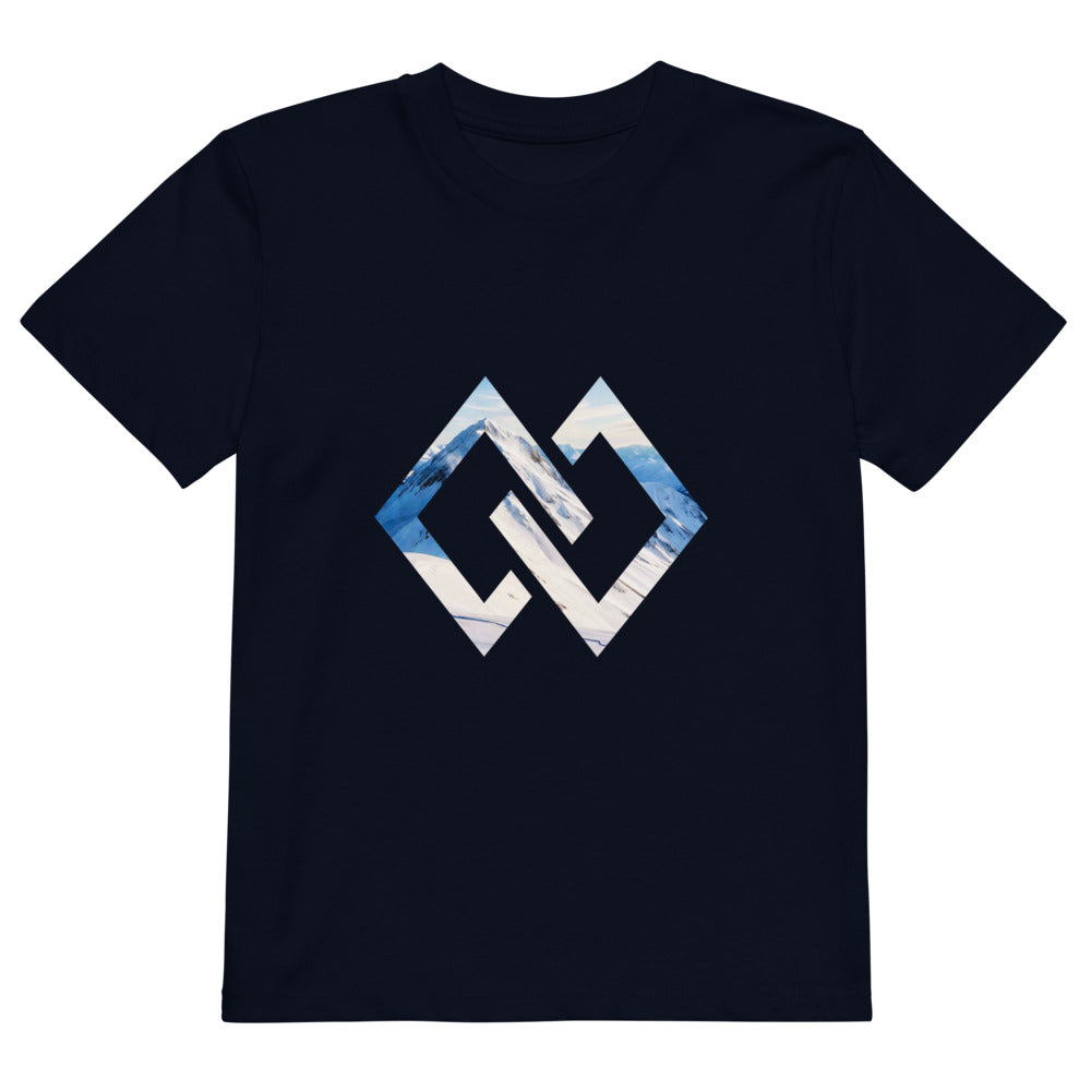 Double Diamond RANGE Kids T-Shirt – French Navy, front (Printful mockup)