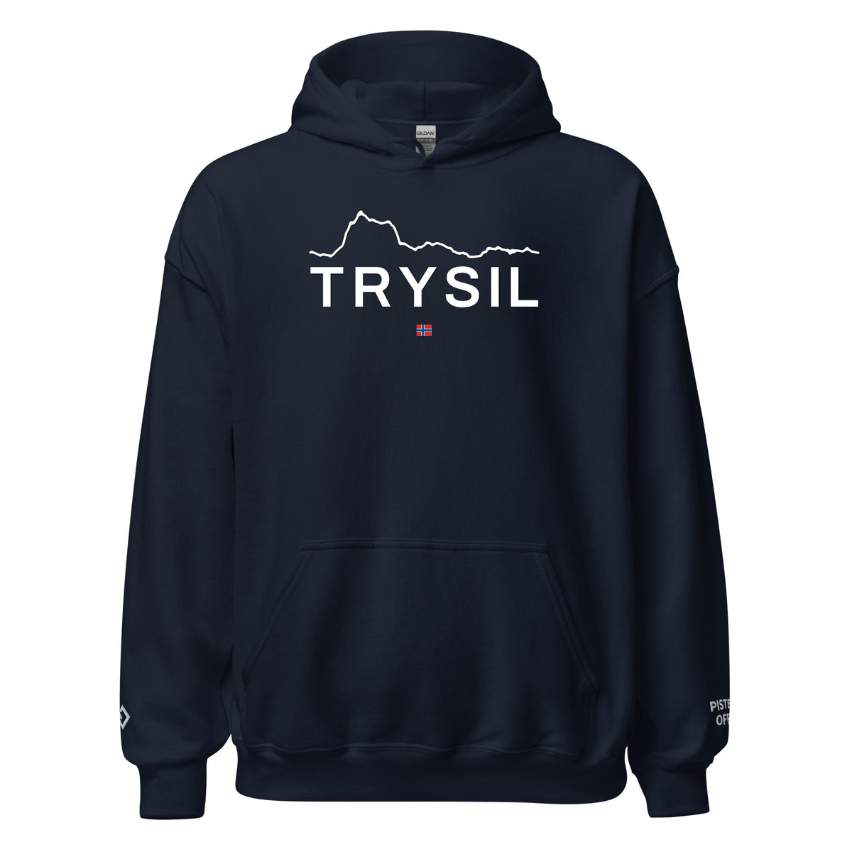 Trysil embroidered hoodie, navy, front