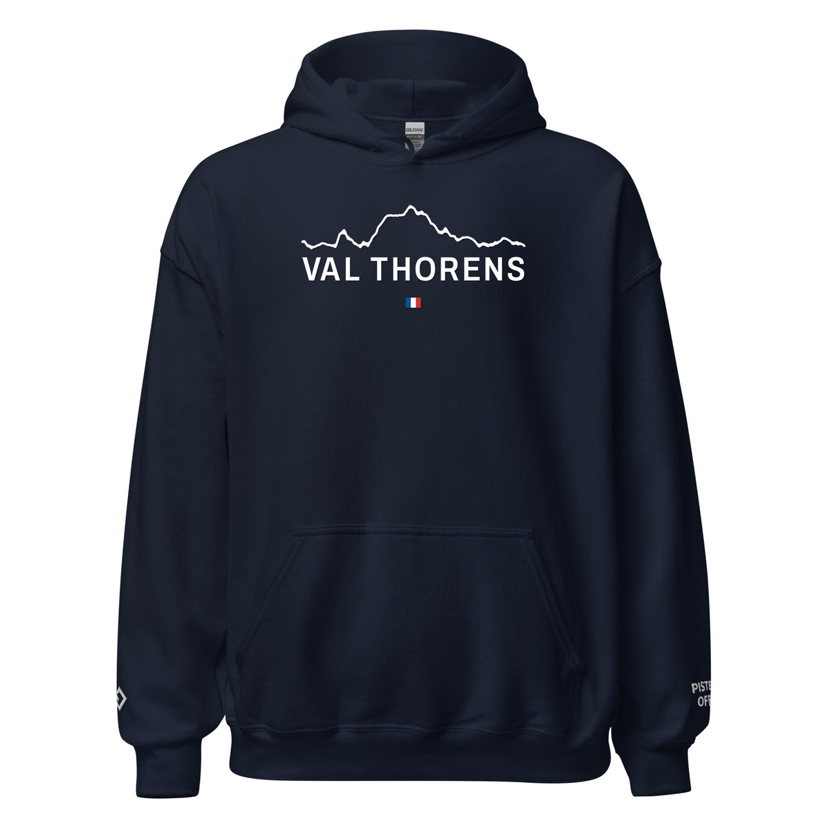 Val Thorens embroidered hoodie, navy, front