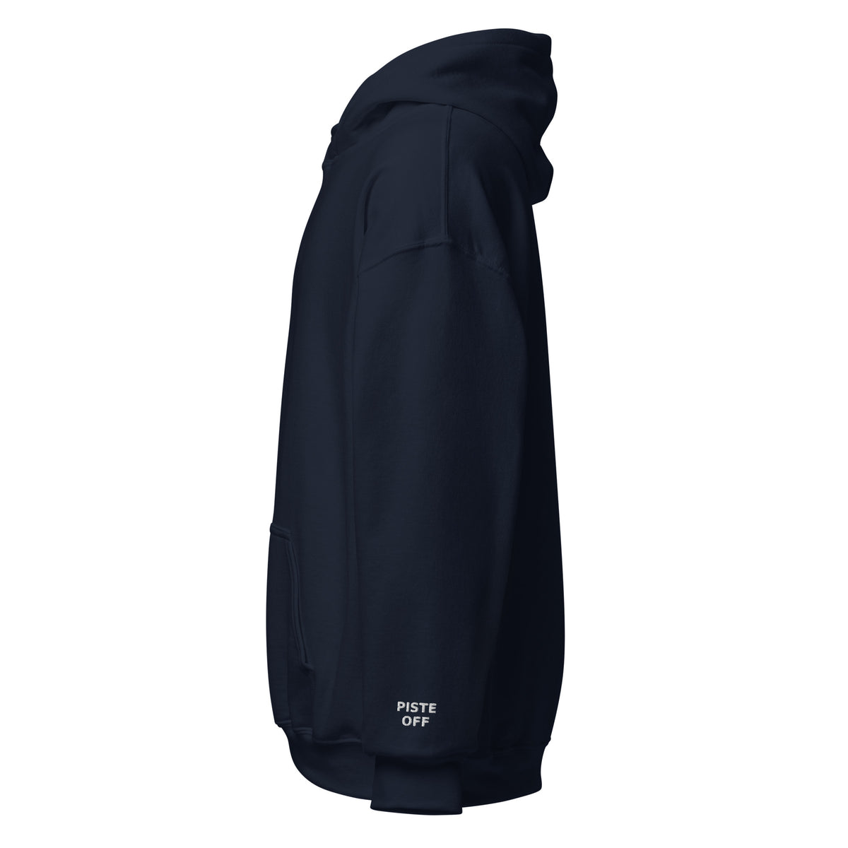 Trysil embroidered hoodie, navy, left