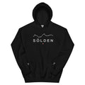Sölden embroidered hoodie, black, front