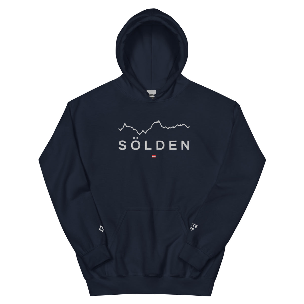 Sölden embroidered hoodie, navy, front