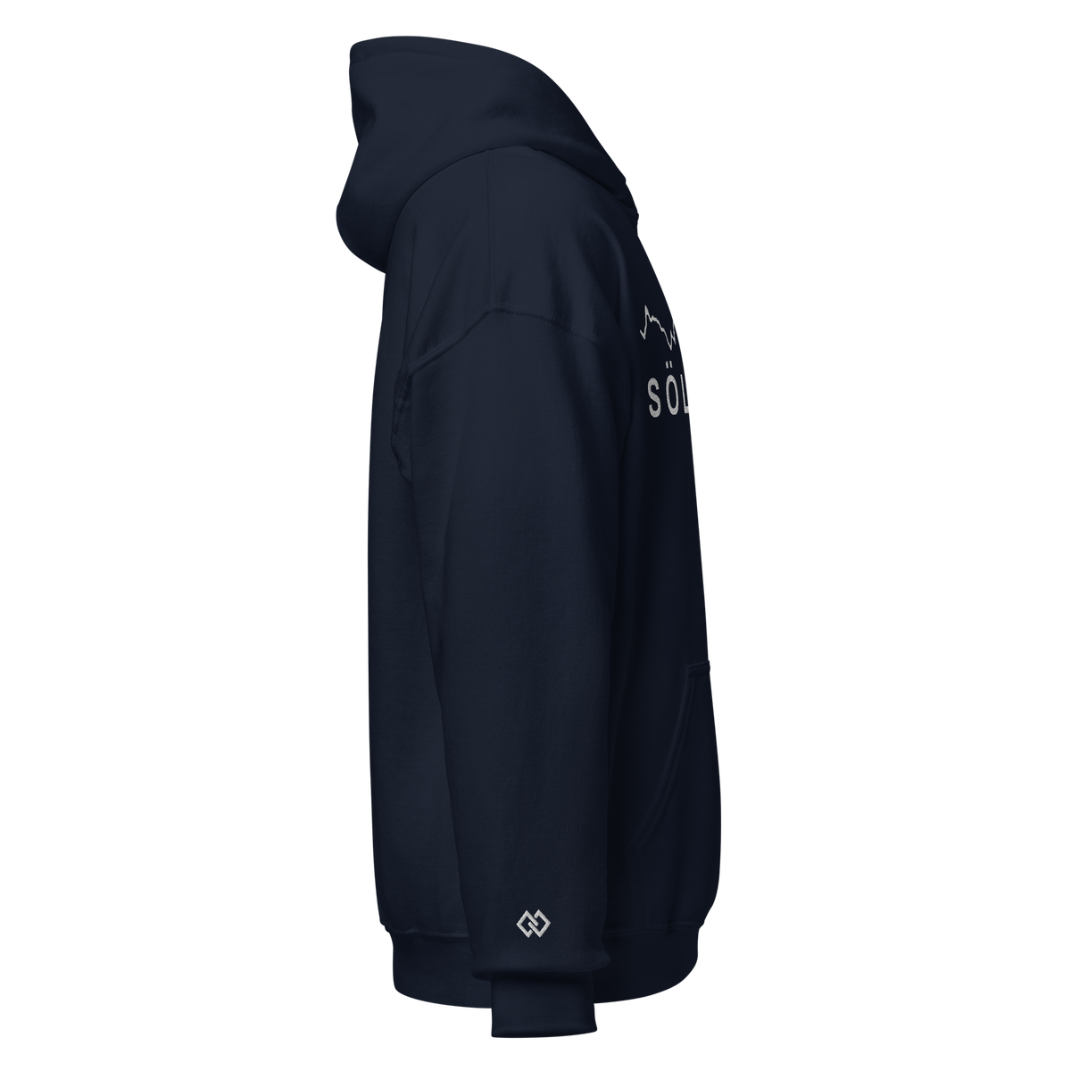 Sölden embroidered hoodie, navy, right