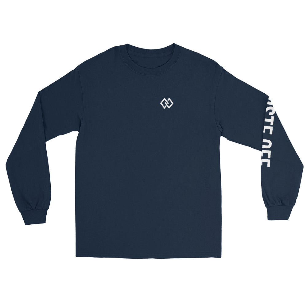 Double Diamond RANGE Unisex Long Sleeve Shirt – Navy, front (Printful mockup)