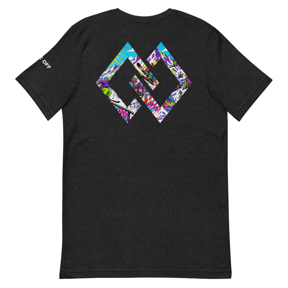 Double Diamond: Park Rat Tee – Black Heather, back (Printful mockup)