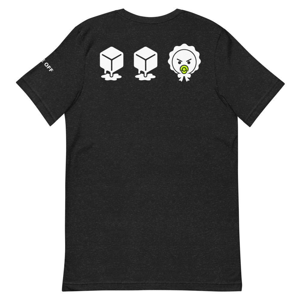 Ice Ice Baby Tee – Black Heather, back (Printful mockup)