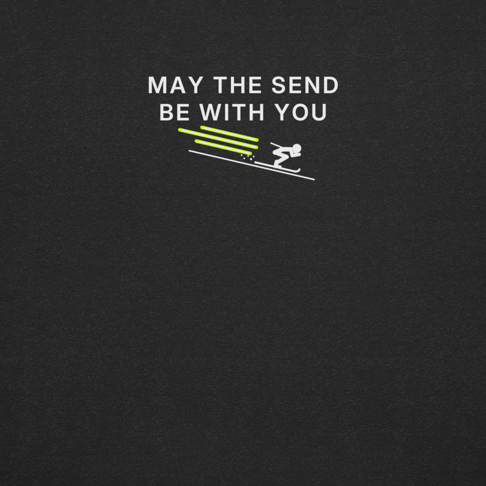 May The Send Be With You T-Shirt – Black Heather, back (Printful mockup)