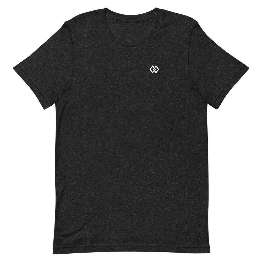 Piste Off, plain and simple. – Black Heather, front (Printful mockup)