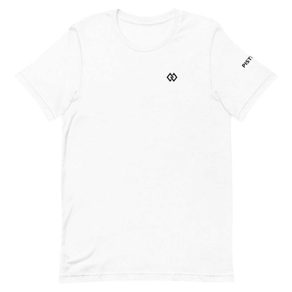 Yay, Skiing! T-Shirt – White, front (Printful mockup)